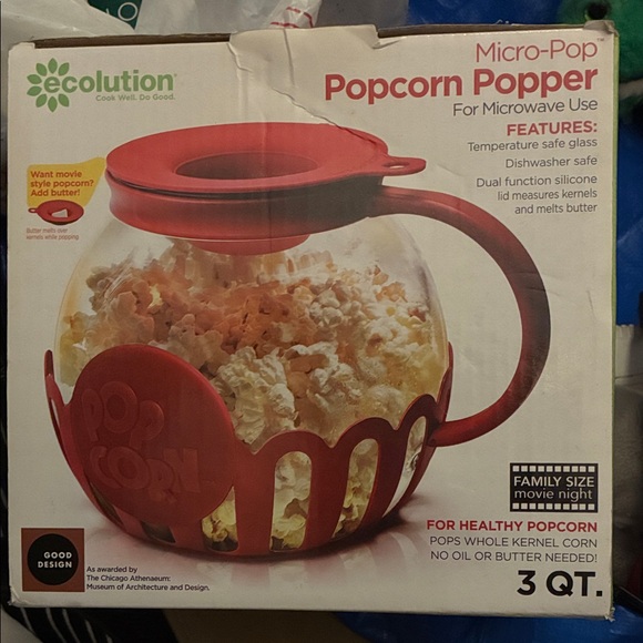 Ecolution Red Micro-Pop Popcorn Popper - Picture 2 of 4